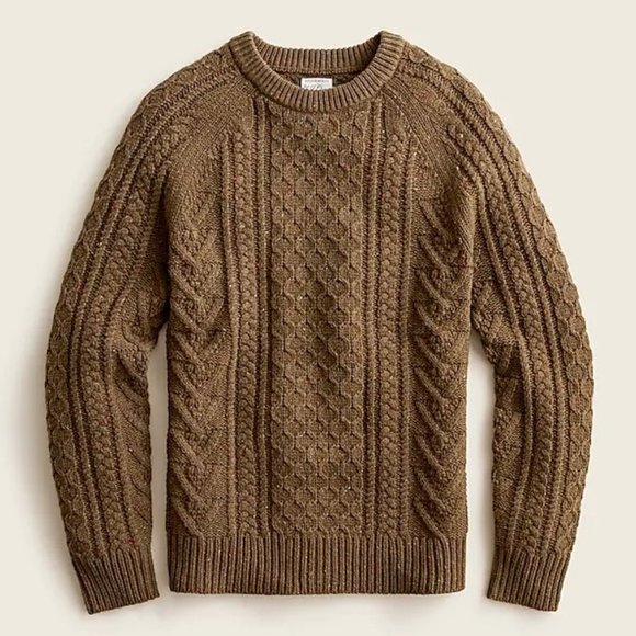 J. Crew Other - J. Crew Rugged merino wool cable-knit sweater in donegal M
